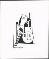 Kassák Lajos (1887-1967): Konstruktivista kompozíció (cím nélkül). Szitanyomat, papír. Jelzett a nyomaton. Pesti Műhely kiadása, az 1981-ben megjelent Kassák 6 Typographia c. mappából. Lapméret: 35x28,5 cm
