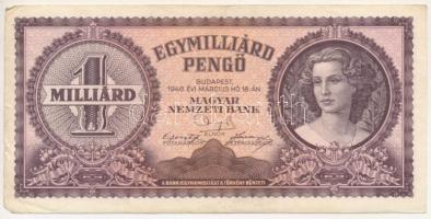 1945. 1.000.000.000P alacsony "R 040 000047" T:F fo. Adamo P28