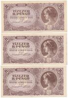 1946. 10.000BP (3x) T:VF Adamo P35