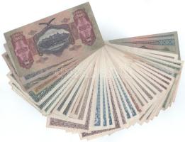 Vegyes 40db-os, többségében inflációs pengő bankjegy tétel T:F közte szép papír