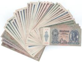 Vegyes 39db-os, többségében inflációs pengő bankjegy tétel T:F közte szép papír