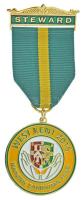 Nagy-Britannia DN "West Kent 2015" aranyozott, műgyantás fém szabadkőműves jelvény szalagon (34mm) T:AU Great Britian ND "West Kent 2015" gilt, synthetic resined metal masonic medal on ribbon (34mm) C:AU