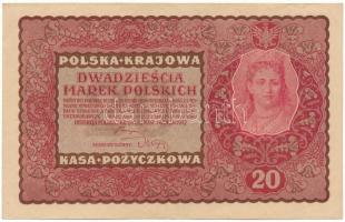 Lengyelország 1919. 20M "II EL 528673" T:F szép papír Poland 1919. 20M "II EL 528673" C:F fine paper
