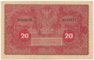 Lengyelország 1919. 20M "II EL 528673" T:F szép papír
Poland 1919. 20M "II EL 528673...