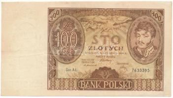 Lengyelország 1932. 100Zl "AL 7633395" T:F Poland 1932. 100 Zlotych "AL 7633395" C:F Krause 74.