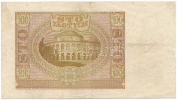 Lengyelország / Német megszállás 1940. 100Zl "E 5871887" T:F
Poland / German Occupation 1...