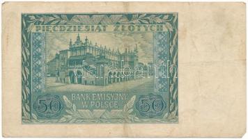 Lengyelország / Német megszállás 1940. 50Zl "D 5442211" T:F
Poland / German occupation 19...