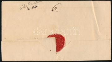 ~1845 Ex offo levél "DIA-/KOVAR" - Fünfkirchen