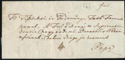 1819 Franco levél zöld "RAAB" - Pápa