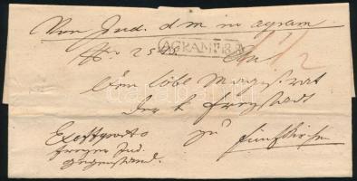 1838 Ex offo levél "AGRAM 1838" - Fünfkirchen