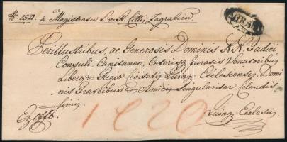 ~1825 Ex offo levél "AGRAM" - Pécs