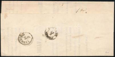 1855 Franco nyimtatvány "BERKESZ" - Komárom