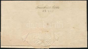 ~1845 Ex offo levél "BELLOVAR" - "Fünfkirchen"