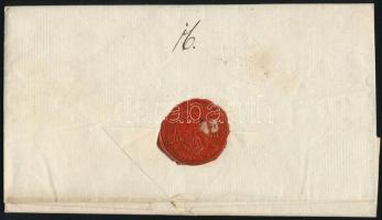 1833 Ex offo levél piros "GRAN FRANCO" - Komárom