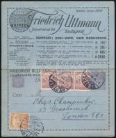 1922 Dekoratív díjkiegészített zárt levelezőlap Londonba