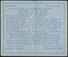 1922 Dekoratív díjkiegészített zárt levelezőlap Londonba