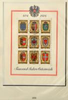 Ausztria szép gyűjtemény 1968-1978 Lindner falcmentes előnyomott albumban bordó gyűrűs borítóval