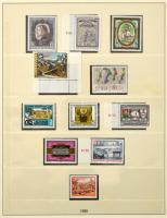 Ausztria szép gyűjtemény 1971-1985 postatiszta + 1986-1987 bélyegzett, Lindner falcmentes előnyomott...