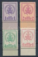 1938 Soproni tábori küldöncjárat I. kiadás ívszéli sorozat (69.000) / Sopron courier post stamp I. issue complete margin set