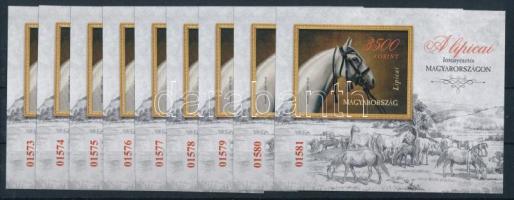 2024 A Lipicai lótenyésztés Magyarországon 9 db sorszám követő blokk