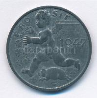 Németország/Ausztria(?) 1947. "PROSIT / ICH BRING DIR GLÜCK IM NEUEN JAHR" ezüstözött Zn újévi szerencse zseton (23mm) T:2