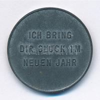 Németország/Ausztria(?) 1947. "PROSIT / ICH BRING DIR GLÜCK IM NEUEN JAHR" ezüstözött Zn ú...
