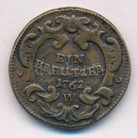Ausztria 1762W 1kr Cu "Mária Terézia" T:3 karcolás Austria 1762W 1 Kreutzer Cu "Maria...