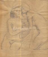 Szinte Gábor (1928-): Női aktok, ceruza-papír, jelzett 23x25 cm