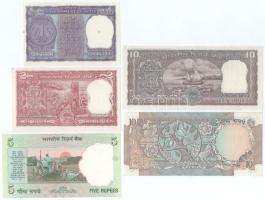 India 1969. 1R + DN(1977-1982) 2R + DN(2002-2003) 5R + DN(1977) 10R + DN(1977-1982) 10R T:AU,XF, egy...