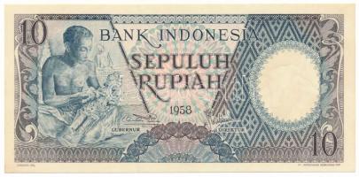 Indonézia 1958. 10R T:UNC,AU Indonesia 1958. 10 Rupiah C:UNC,AU Krause P#56