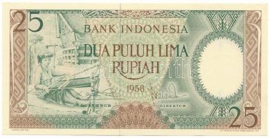 Indonézia 1958. 25R T:F, szép papír Indonesia 1958. 25 Rupiah C:F, fine paper Krause P#57
