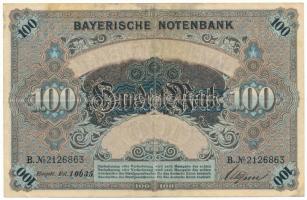 Német Birodalom / Bajorország 1900. 100M vízjeles papíron T:F erős papír, de folt
German Empire / B...