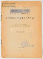 Károly Rezső: Francziaország mezőgazdasági viszonyai. Bp., 1900., Pallas, VIII+231 p. Kiadói papírkötés, borítóhiánnyal, volt könyvtári példány,