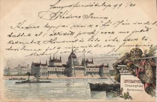 1899 Budapest V. Parlament millenium és koronázási jelvények