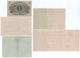 Német Birodalom 1920-1923. 1M-1.000.000M (5db) T:UNC-F
German Empire 1920-1923. 1 Mark - 1.000.000 ...