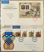 Nagy-Britannia 1987-1993 FDC gyűjtemény levélberakóban