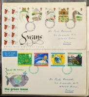 Nagy-Britannia 1987-1993 FDC gyűjtemény levélberakóban