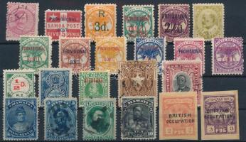 Angol gyarmatok kis tétel jobbakkal, stecklapon