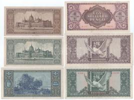 1945-1946. 1.000.000P-100.000.000MP (6xklf) T:F,VG