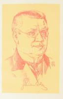 Makoldy József (1890-1957): Pauler Ákos filozófus, egyetemi tanár, a Magyar Tudományos Akadémia rendes tagja portréja, 1926. Litográfia, papír, jelzett a metszeten. 18,5x12 cm