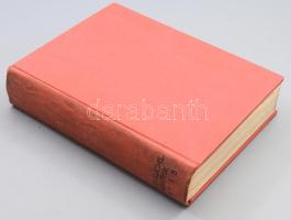 1959 Gebrauchsgraphik folyóirat teljes évfolyama könyvbe kötve. München, Bruckmann KG.  A Gebrauchsgrafik 1923-ban Berlinben alapított nívós művészeti magazin, amely a grafikai tervezésre és a reklámra összpontosított. A legkiválóbb grafikusok és művészek, valamint új tehetségek munkái is feltűntek benne. Amerikában is terjesztették, a háború miatti megszűnése (1944) után 1950-ben Münchenben született újjá, 1996-ban Novum Gebrauchsgraphik, később Novum. World of Graphic Design lett a neve, 2021-ben ismét megszűnt. 1950-ben Eberhard Hölscher alapította újra a Bruckmann Verlagnál. Míg az 1950-es évek végén az illusztrációk domináltak a magazin megjelenésében, és a Futura betűtípust használták, az 1960-as években a márkaépítés és a vállalati design egyre nagyobb jelentőségre tett szert.