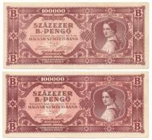 1946. 100.000BP (2x) T:XF,VF Adamo P36