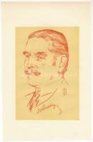 Makoldy Sándor (1890-1957): Hültl Dezső építész, műegyetemi tanár portréja, 1926. Litográfia, papír, jelzés nélkül. 19x13 cm