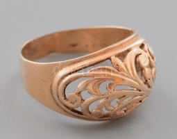 Arany (Au) 14K áttört ornamentikus gyűrű, jelzett, méret: 60, nettó: 4,4 g