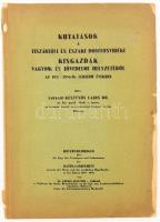 Sarkadi Kesztyűs Lajos: Kutatások a tiszántúli és északi dombosvidéki kisgazdák vagyoni és jövedelmi helyzetéről az 1931-1936-ig terjedő években. DEDIKÁLT!bDebrecen, 1938., Városi Nyomda, 68 p. + 18 (köztük 17 kihajtható) t. Kiadói papírkötés, kissé sérült borítóval és kissé sérült gerinccel, régi tulajdonosi bélyegzésekkel.