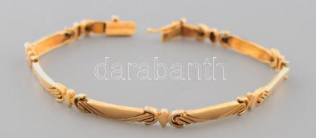 Arany (Au) 14K karkötő biztonsági kapoccsal, jelzett, h: 20 cm, nettó: 11 g