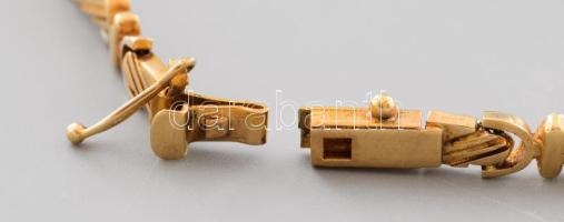 Arany (Au) 14K karkötő biztonsági kapoccsal, jelzett, h: 20 cm, nettó: 11 g