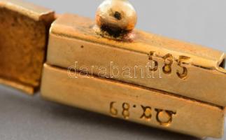 Arany (Au) 14K karkötő biztonsági kapoccsal, jelzett, h: 20 cm, nettó: 11 g