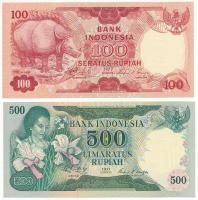 Indonézia 1977. 100R + 500R T:AU Indonesia 1977. 100 Rupiah + 500 Rupiah C:UNC,AU Krause P#116, P#117