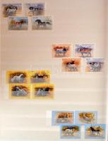Gyűjteménymaradvány a 80-as évek közepétől a 2000-es évek elejéig sok blokkal, 2 db 8 lapos + 1 db 16 lapos A/4 berakóban. Magas névérték!